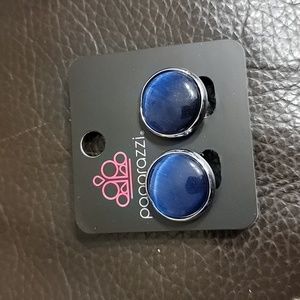 New! Blue Clip on Earrings